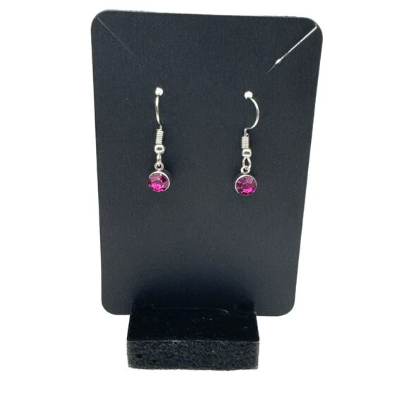 Sparkling Stargazer Pink Gemstone Necklace and Earring Set - Picture 4 of 5